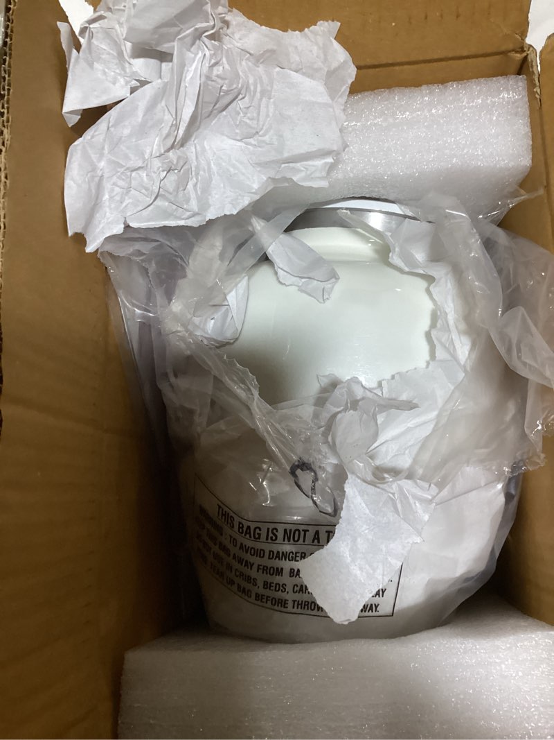 Condition photo showing New/Like New for Trupoint Memorials Cremation Urns for Human Ashes, Decorative Burial Urn for Adult Men and Women, Large Light Pink with Silver Lining Light Pink Large