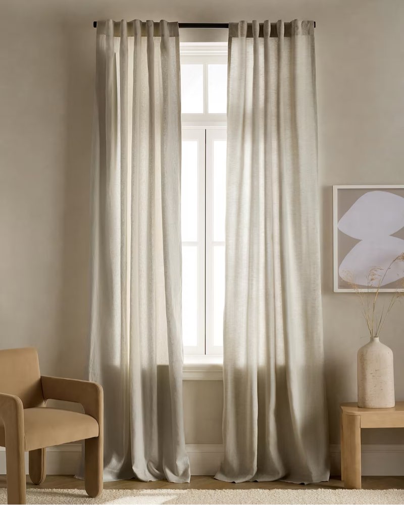 European Linen Curtain - Single Panel sage 96in x 120in