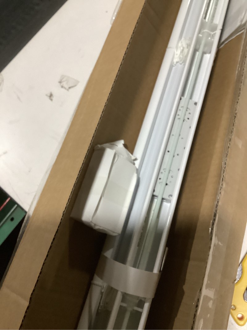 Condition photo showing Good Condition for LazBlinds No Tools No Drill Cordless Aluminum Mini Blinds, 100% Privacy S-Curve Blinds for Windows, Room Darkening Horizontal Window Blinds and Shades for Home, 34.5" W x 64" H, White White 34.5" W x 64" H