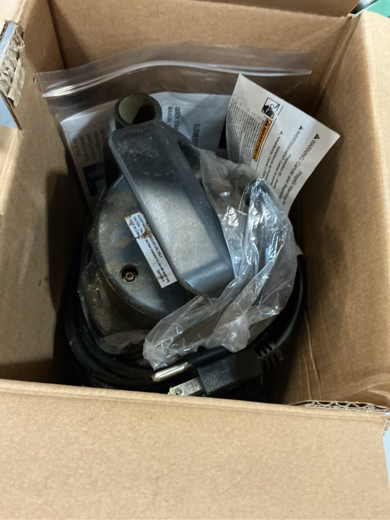 Condition photo showing As Is for utilitech 1/6-hp 115-volt 25-gpm thermoplastic submersible utility pump
