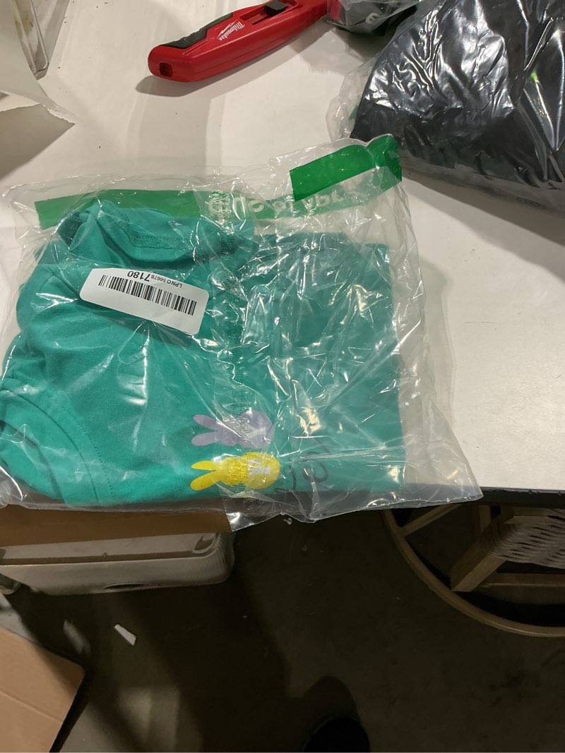 Condition photo showing Good Condition for gliglittr happy easter shirts for women kids bunny family matching outfits toddler boys girls summer short sleeve tee top 3-4t green