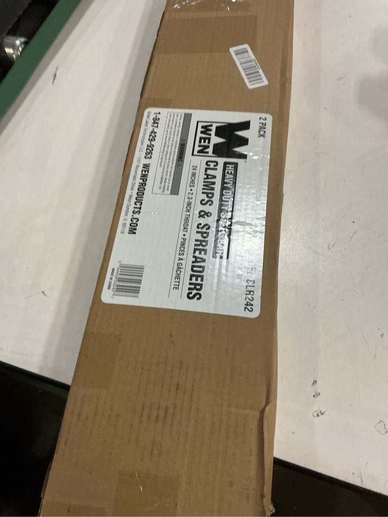 Condition photo showing New/Like New for WEN 24-Inch Heavy Duty Steel Bar Clamps and Spreaders with 2.3-Inch Throat, Two Pack (CLR242)