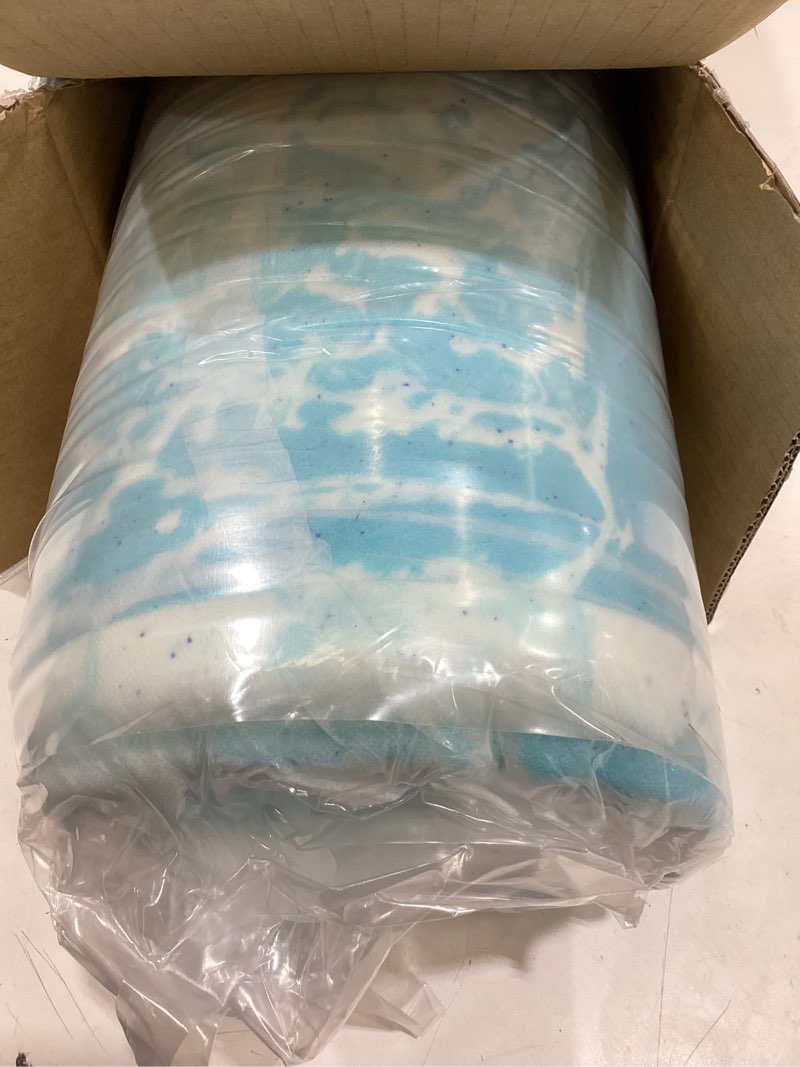 Condition photo showing Good Condition for DUMOS Mattress Toppers Memory Foam Twin Size, 2 Inch Thick Bed Topper Pad Cooling Gel Infused Soft Comfy Padding Breathable for Sleeper Sofa Couch RV Camper, CertiPUR-US Certified, Blue Blue Twin