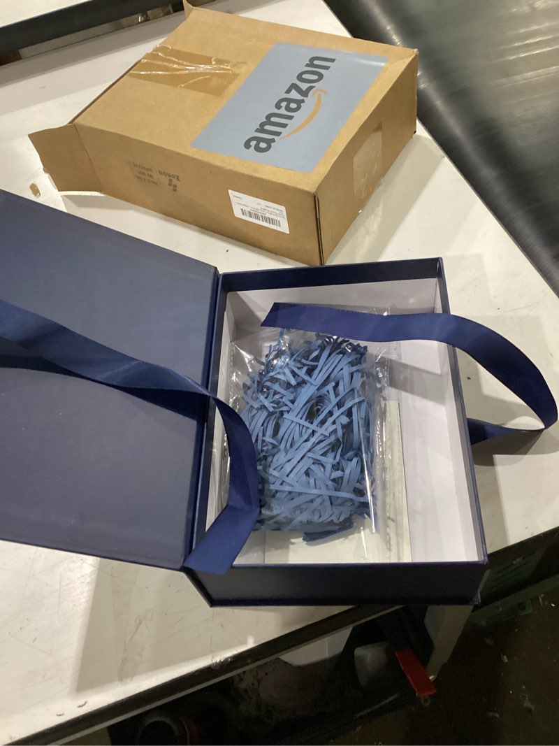 Condition photo showing Good Condition for zonon dark blue luxury gift box with lid and ribbon 9 x 7 x 3'' gift bag with greeting card tissue paper for decoration wedding easter graduation birthday party favor present supplies