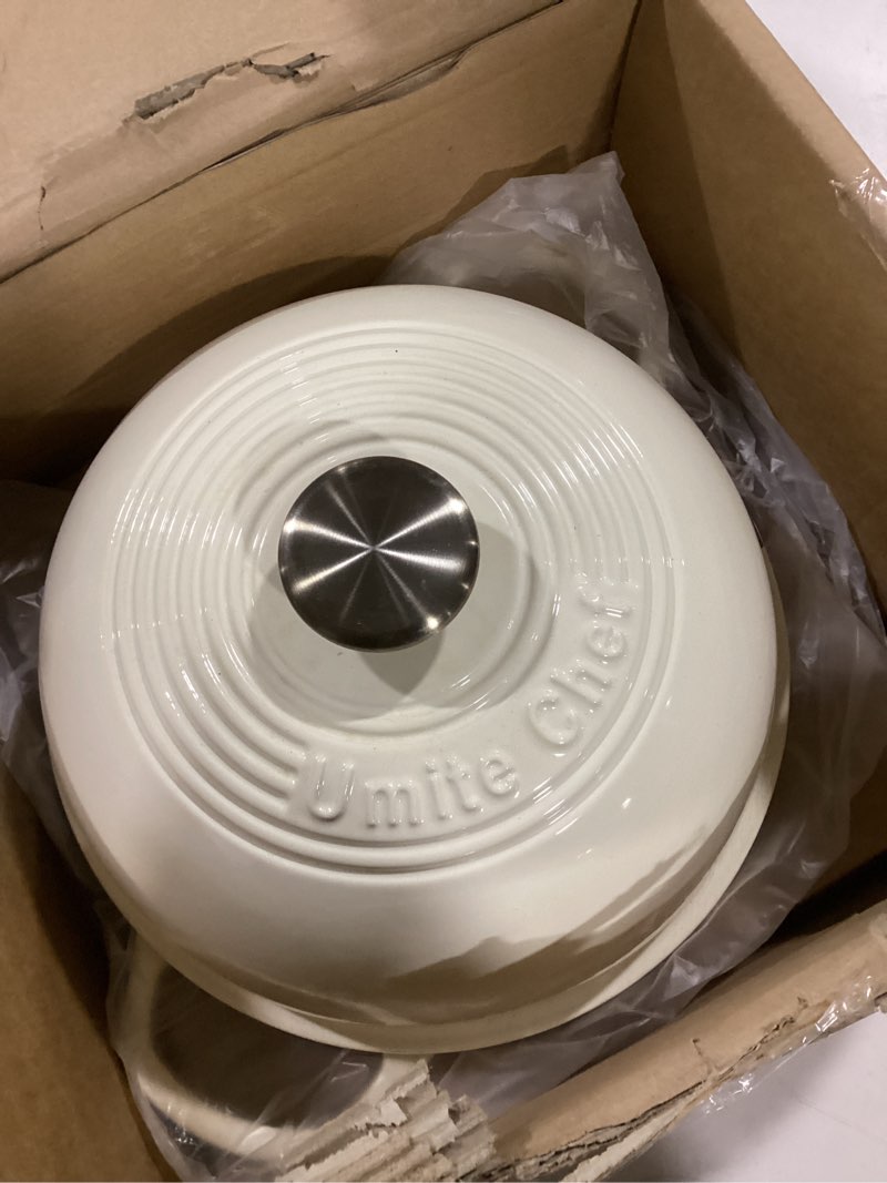 Enameled Round Cast Iron Bread Oven, 6 Qt Cast Iron Dutch Oven for Homemade Sourdough Bread Baking, 