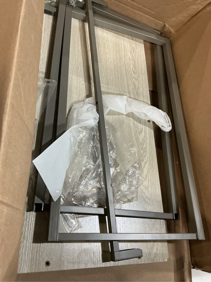 Condition photo showing As Is for shw mission 32-inch home office computer desk, maple maple 32-inch