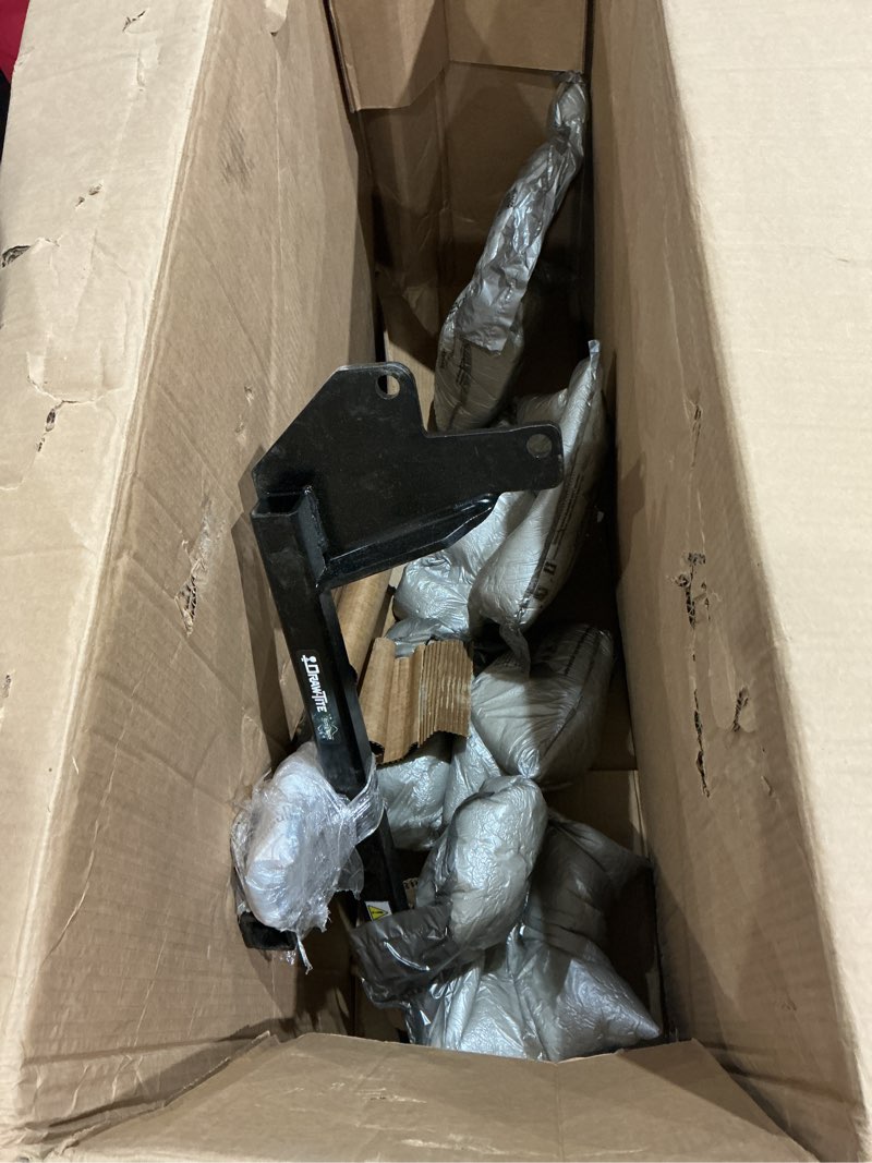 Condition photo showing As Is for not exact but similar to draw-tite 76136 class 4 trailer hitch, 2 inch square receiver, black, compatible with 2015-2026 ford f-150. 2015-2023 ford f-150