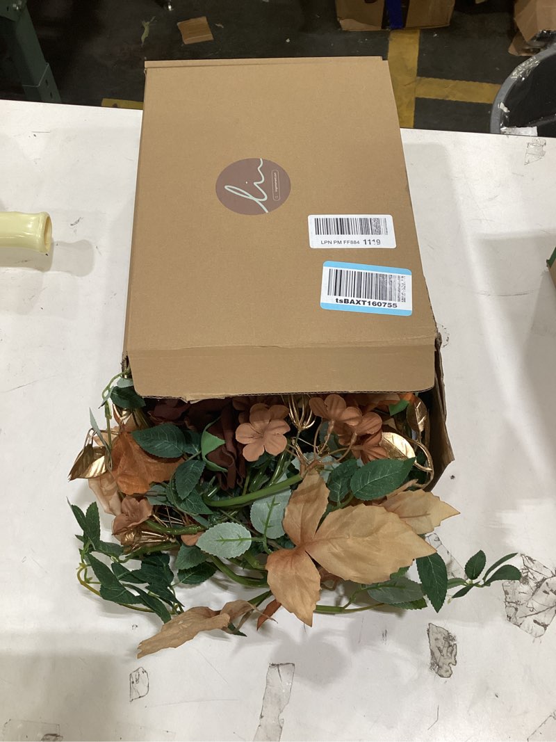 Condition photo showing Good Condition for Ling's moment 2PCS Walnut Brown Artificial Flower Garland Spiea Floral Swags Wedding Arch Flowers Taupe Centerpieces for Sweetheart Head Table Easel Wall Entryway Board Backdrop Decoration Brn-walnut Brown