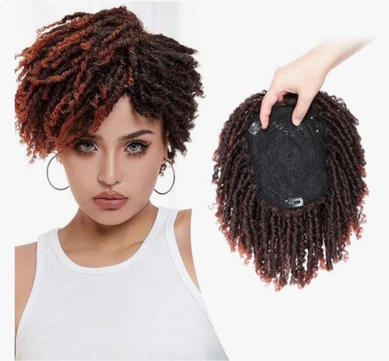 ms taj 7inch short dreadlock hair topper wig for women synthetic dreadlocks hair t/350 wiglets hairp