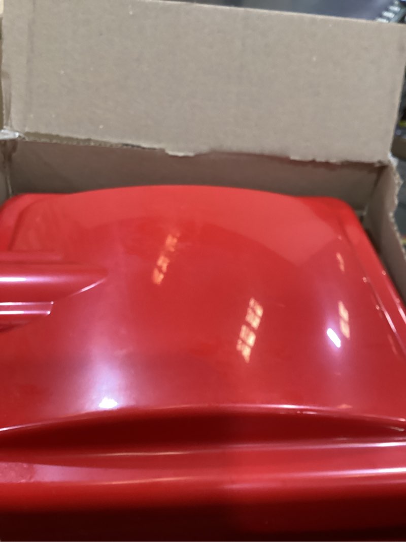 Condition photo showing As Is for Pop Pup Popcorn Machine - 2.5oz Popper with Stainless-Steel Kettle, Serving Tray, Warming Light and Accessories by Great Northern Popcorn (Red) Popcorn Machine Tabletop Popper