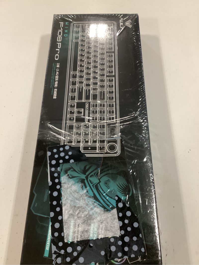 Condition photo showing New/Like New for aula f108 pro - wireless mechanical keyboard with screen&knob,hot swappable gaming keyboard with 8000mah battery,pre-lubed switches,rgb backlit,pbt keycaps creamy sounding computer keyboards,104 keys white&red