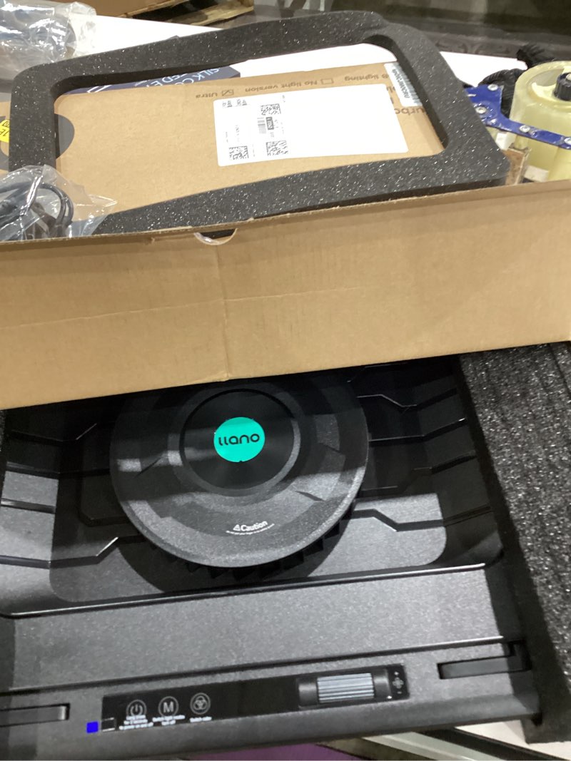 Condition photo showing Good Condition for llano v12 ultra laptop cooling pad with smart software control, rgb gaming laptop fan cooler stand, 5.5" turbo fan, adjustable speed, 3-port usb 3.0 hub, 3 height stands, for 15.6"-19" laptops, black