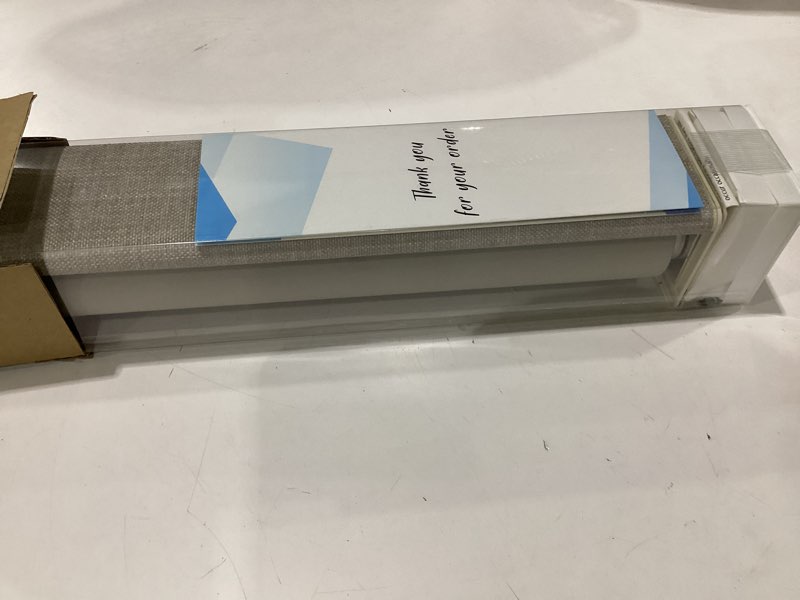 Condition photo showing Good Condition for blackout roller shades cordless blinds for windows free-stop thermal insulated 100% black out linen roller shades blinds with valance for bedroom living dining room home office taupe 34" w x 72" h burlywood birch 34"w x 72"h