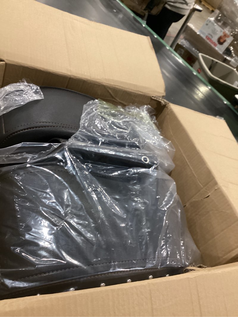 Condition photo showing Good Condition for NICECNC Motorcycle Saddlebags Leather, 35L Large Capacity Throw Over Saddle Bags Motorcycle Side Luggage Bags with Cup Holders, Compatible with Sportster Softail Dyna Shadow Road King, 2PCS Brown