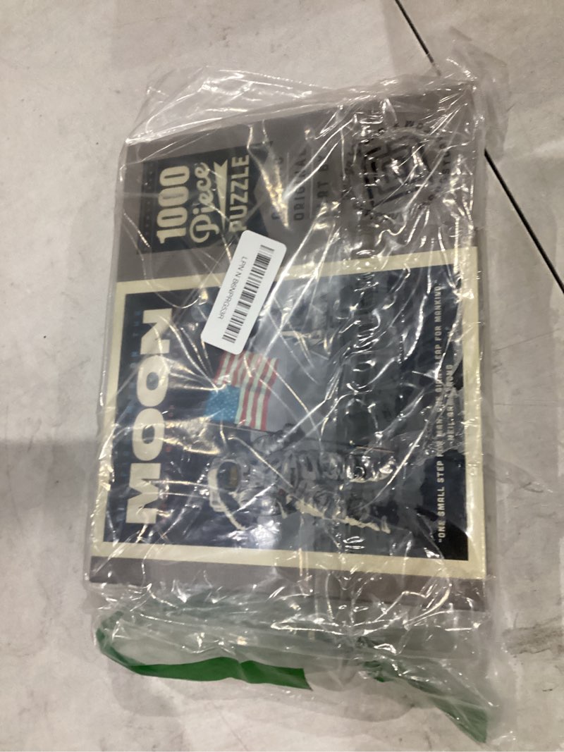 Condition photo showing As Is for mypuzzle nasa 1969: first man on the moon, vintage poster - premium 1000 piece jigsaw puzzle for adults 1000 pieces