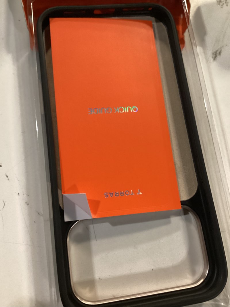 Condition photo showing New/Like New for torras q3 vegskin for iphone 17 pro max case leather, 360 spin magnetic stand, fit for magsafe, camera control, shockproof premium organic silicone leather case for iphone 17 pro max, cloud white cloud white for iphone 17 pro max, 6.9"