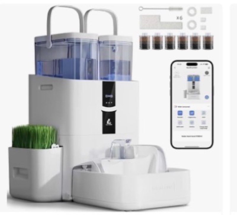 LALAHOME DailyFresh Cat Water Fountain 10L/338 oz Self Refilling, Pet Drinking Fountains for Dogs In