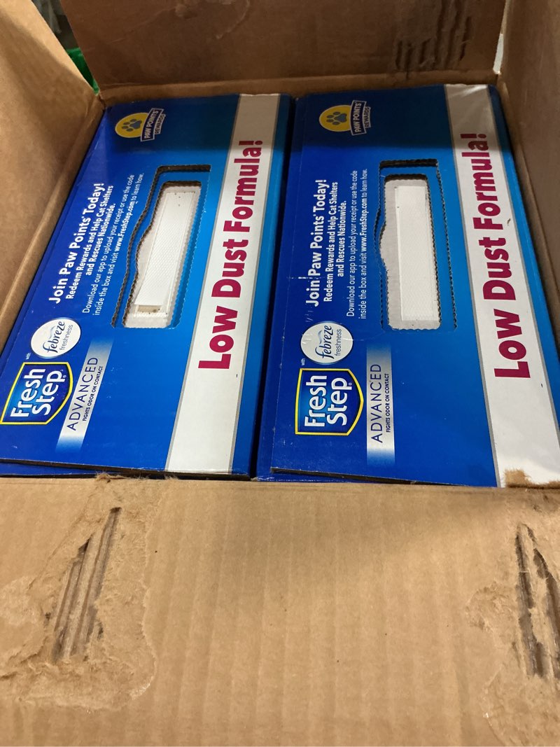 Condition photo showing New/Like New for fresh step advanced extreme multi cat clumping litter with febreze freshness, low dust, odor control with ammonia block tech, compatible in automatic litter boxes, 37 lbs. (2 x 18.5 lb)