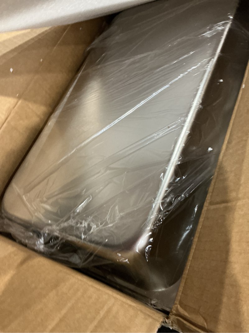 Condition photo showing Good Condition for 4 pack stainless steel hotel pan 1/1 full size x 4" deep steam table pan 0.8 mm thick with lid anti jam pan stainless steel steamer 20.8 x 12.8 x 4 inch for hotel restaurant buffet