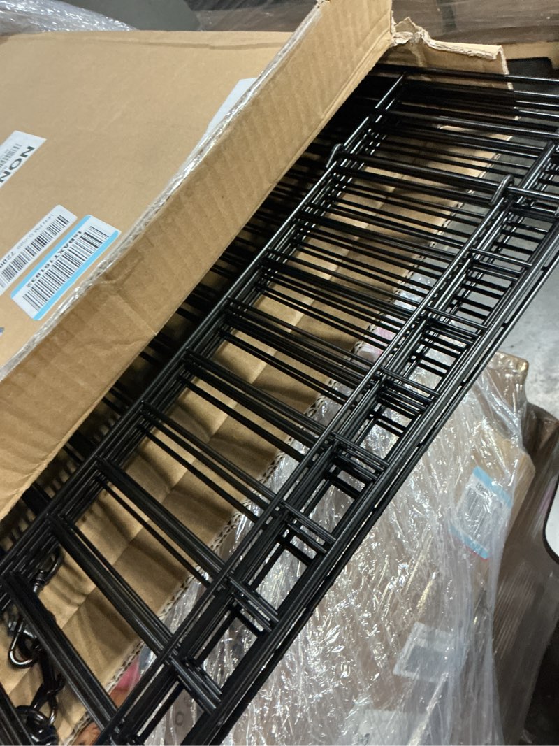 Condition photo showing New/Like New for petime foldable metal dog exercise pen/pet puppy playpen kennels yard fence indoor/outdoor 8 panel 24" w x 24" h with bottom pad (with bottom pad, 8 panels 24" h) playpen+bottom pad 8 panels 24"h