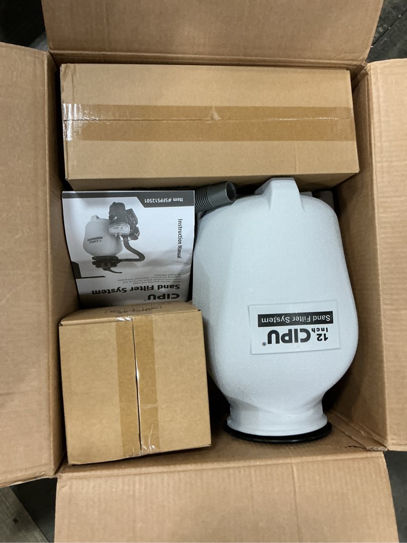 Condition photo showing Good Condition for cipu 12-inch sand filter pump system handy 4-way valve for above ground swimming pools with prefilter pool pump 115v 6-foot cord to easy installation sfps12501 12in up to 18ft pools