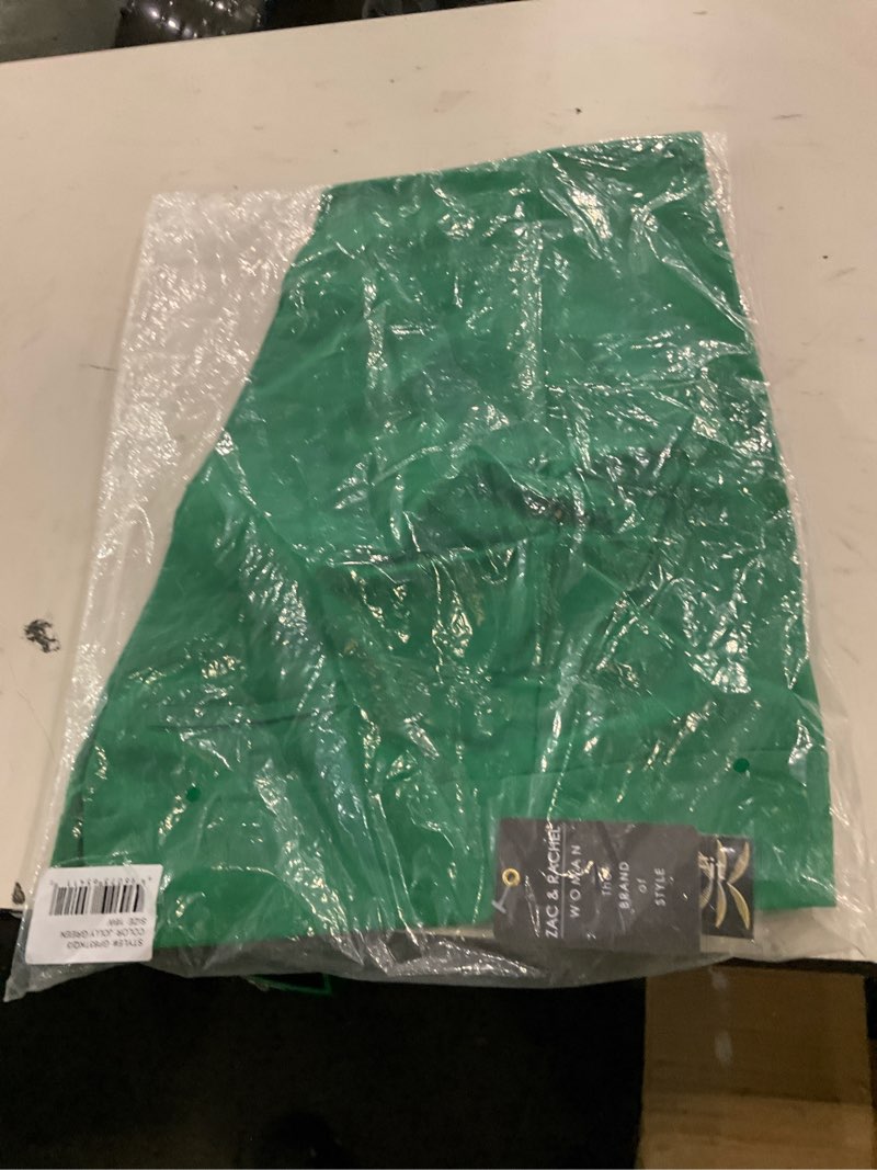 Zac & Rachel Women's Millennium Fabric - Slim Leg Pull-On Pant, Jolly Green, 16W