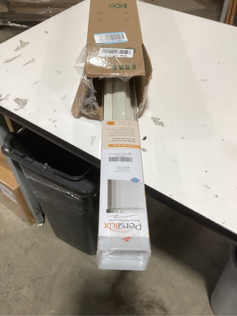 Condition photo showing New/Like New for persilux free-stop cordless roller shades for windows light filtering shades, 5% openness solar screen semi sheer roller blinds uv protection for office and home. easy to install 34.5"w x 72"h, beige 34.5"w x 72"h beige