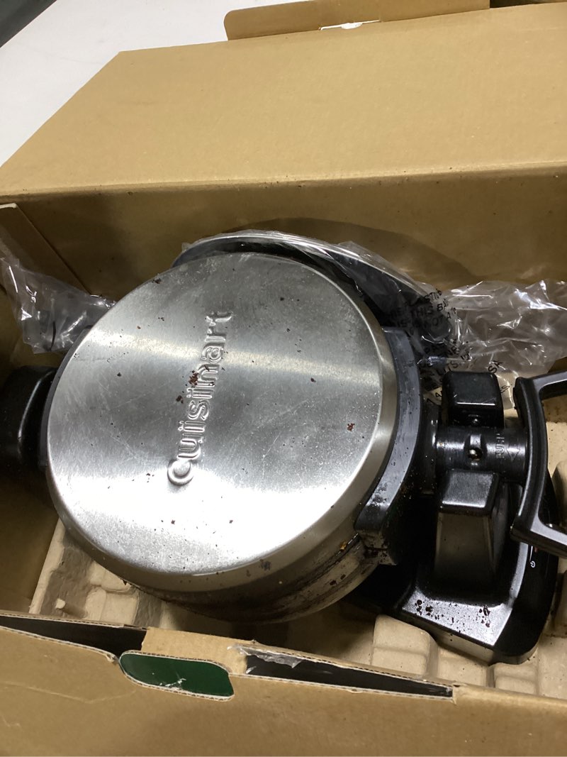 Condition photo showing As Is for cuisinart double flip belgian waffle maker, waf-f40nas