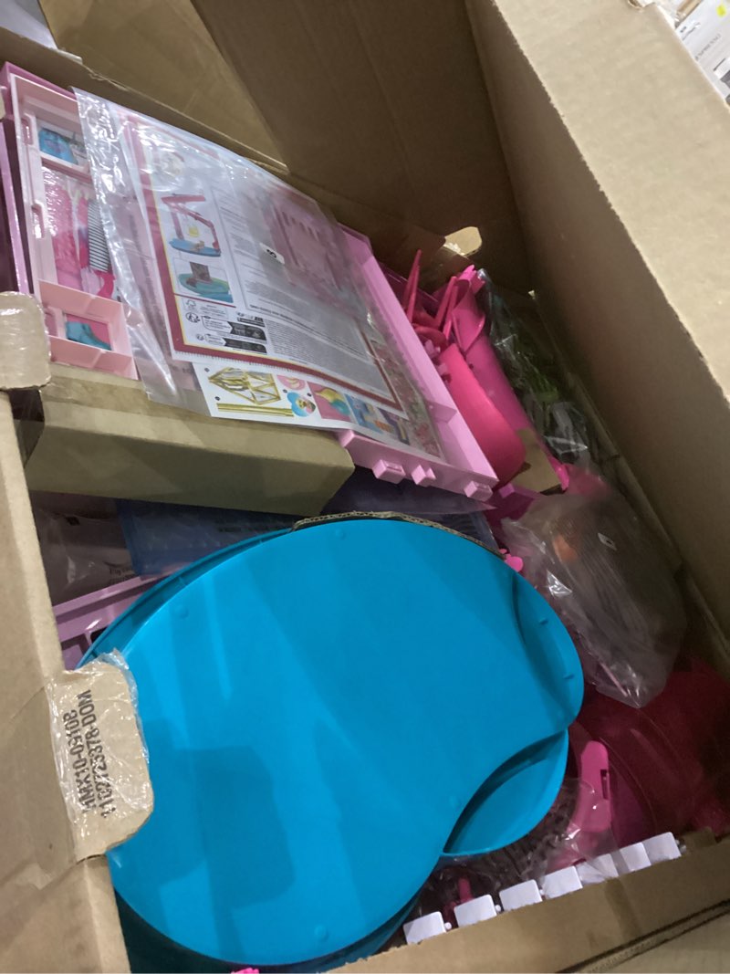 Condition photo showing Good Condition for Barbie Dreamhouse Pool Party Doll House with 75+ pc, 3 Story Slide: Adult Assembly, Fits 12 Inch Dolls