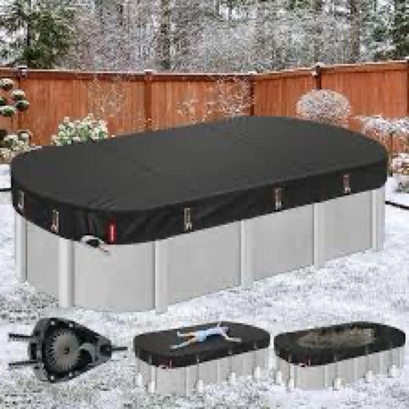 Qh.home pool cover, black