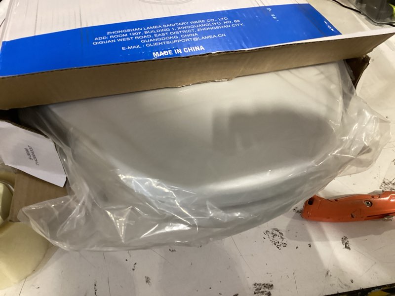 Condition photo showing New/Like New for toilet seat elongated, slow close hinges, four non-slip bumpers, easy to install and clean, durable plastic, white – two sets of mounting parts included elongated white - adult seat