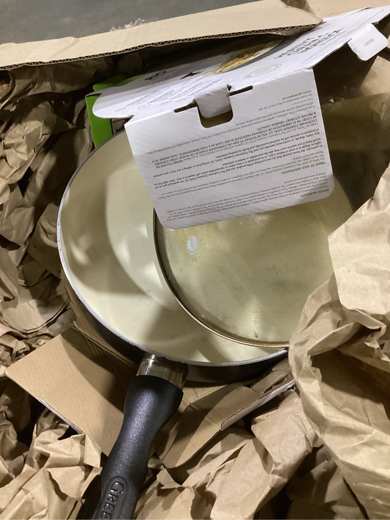 Condition photo showing Good Condition for greenpan rio healthy ceramic nonstick 5qt saute pan jumbo cooker with helper handle and lid, pfas-free, dishwasher safe, black