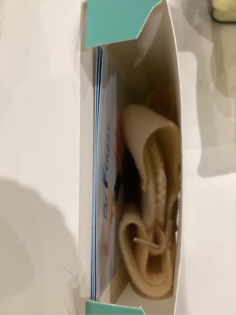 Condition photo showing Good Condition for DrFinger Finger Ulnar Deviation Splint Brace, Finger Joint Deviation Orthopedic Corrector With Metal Bracket-Beige-(Left-M) Beige Left-M