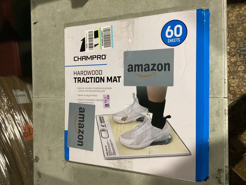 Condition photo showing Good Condition for CHAMPRO Hardwood Floor Shoe Traction Mat for Basketball Court and Gym Floors, White