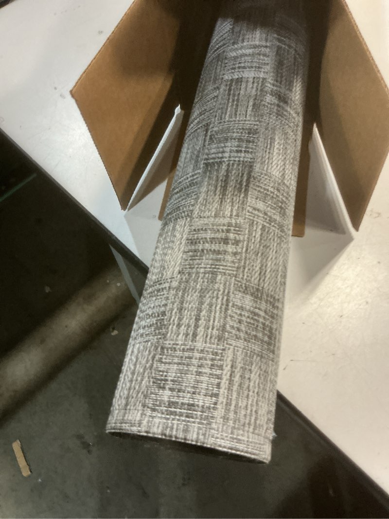 Condition photo showing New/Like New for delamu office chair mat for hardwood floor, 30"×48" non-slip pvc woven desk chair mat, heavy duty hard floor protector for rolling chair, office desk chair mats, light gray light gray 30" x 48"