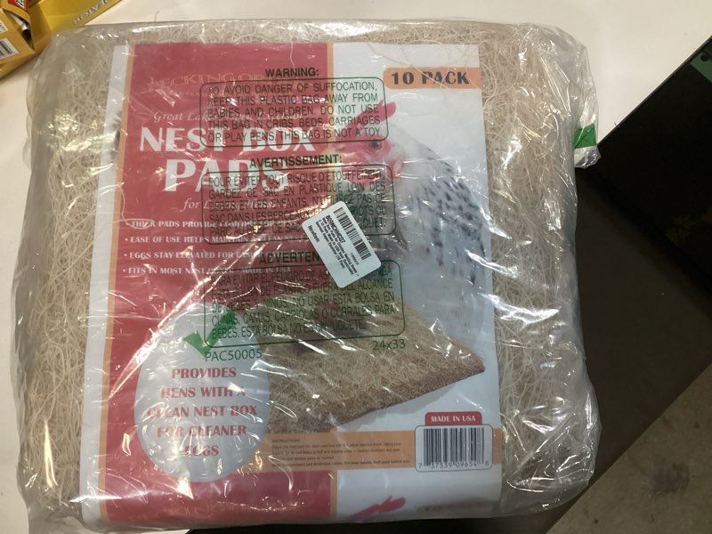 Condition photo showing New/Like New for Nest Box Pads for Chicken Nesting Boxes - 13 x 13 Pads Made in USA from Sustainably Sourced Aspen Excelsior (10 Pack)