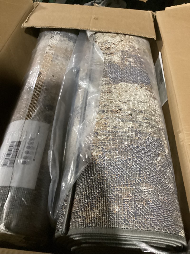 Condition photo showing Good Condition for Keen Home Design Runner Rugs - 32"x91" Non-Shedding, Thick Pile Abstract Rugs for Kitchen, Living Room, Bedroom, Dining Room, Entryway - Size: 2'8" x 7'7", Skies Multi 2'8" x 7'7" (Runner) Skies Multi