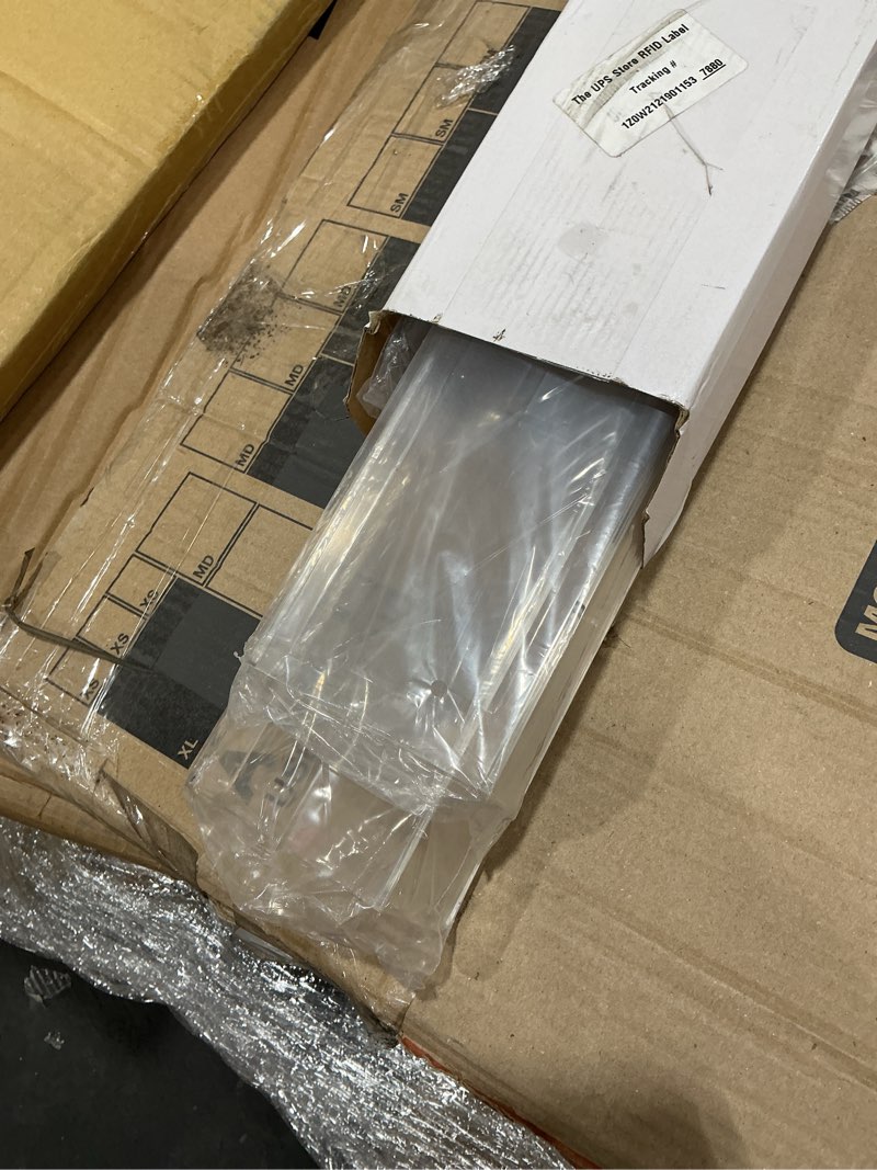 Condition photo showing New/Like New for febwind 4 pack 24-inch long clear acrylic floating shelves u shape wall shelf for book display makeup product spice organizer 4 24 inches