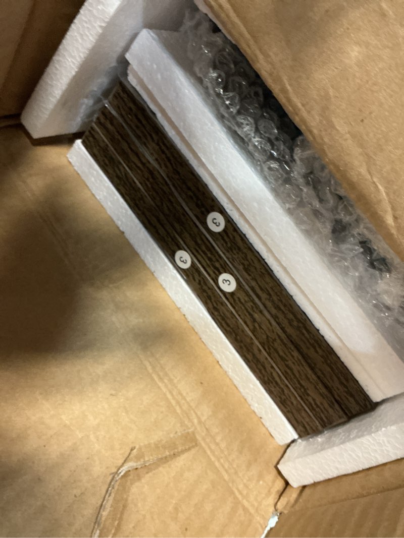 Condition photo showing Good Condition for merapi 24" industrial floating shelves, pipe shelves for wall, 3 tier rustic wood wall shelves for home décor, bedroom, living room, bathroom…