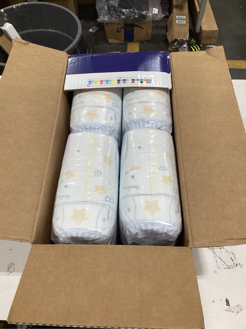 Condition photo showing New/Like New for pampers zzz overnight diapers, size 4 (22-37 lbs), 104 count, nighttime protection disposable baby diaper, night time leak and skin protection size 4 104