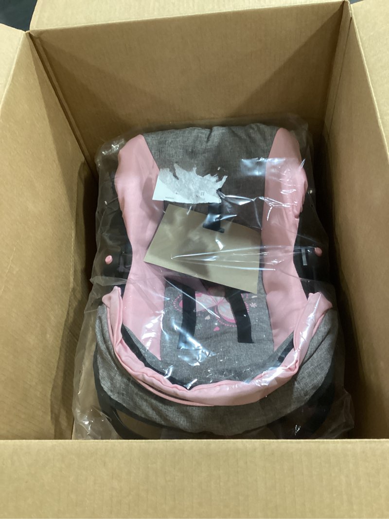 Condition photo showing Good Condition for bayer design 67933aa toy, car seat easy go for neo vario pram with cover, doll accessories, pink, grey with butterfly,grey/pink, for dolls up to 18"