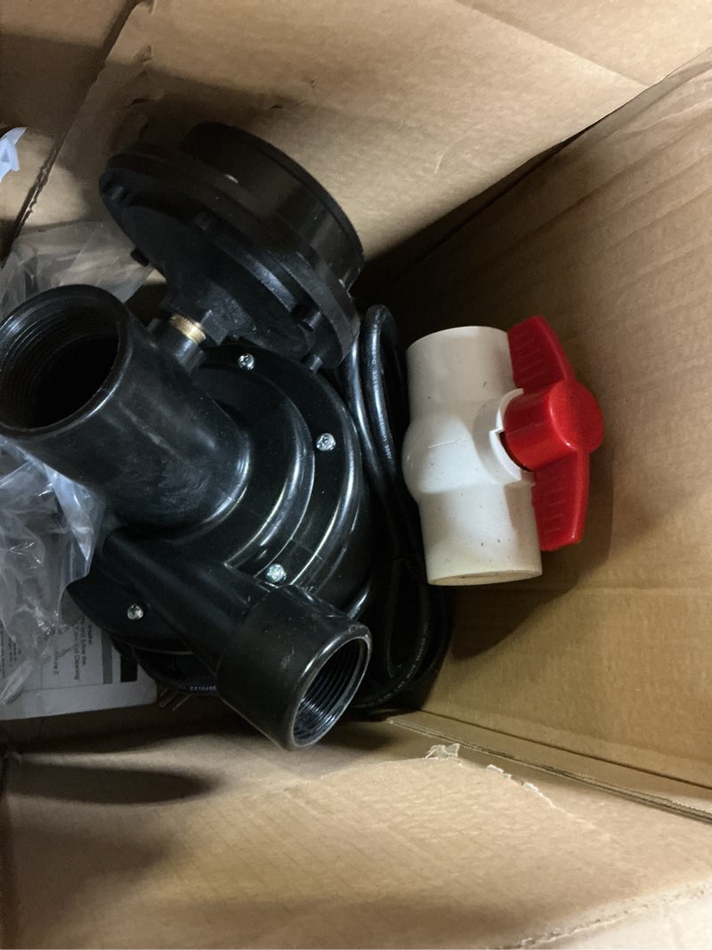 Condition photo showing Good Condition for automatic utility sink pump installed directly under sink gravity-free drainage heavy-duty thermoplastic 115v includes drain screen check valve & ball valve