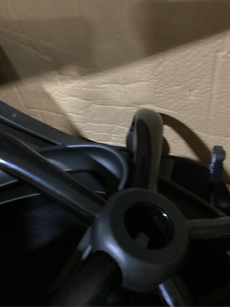 Condition photo showing As Is for olixis office desk chair - ergonomic mid back with lumbar support & rocking mode, height adjustable with fixed armrest, storage back for computer, gaming, conference, meeting, 360° swivel, black