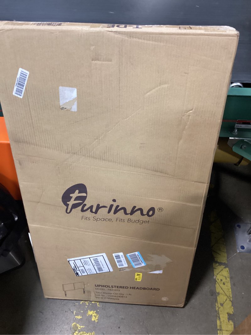 Condition photo showing New/Like New for furinno roanne upholstered headboard, twin, denim denim twin-plain