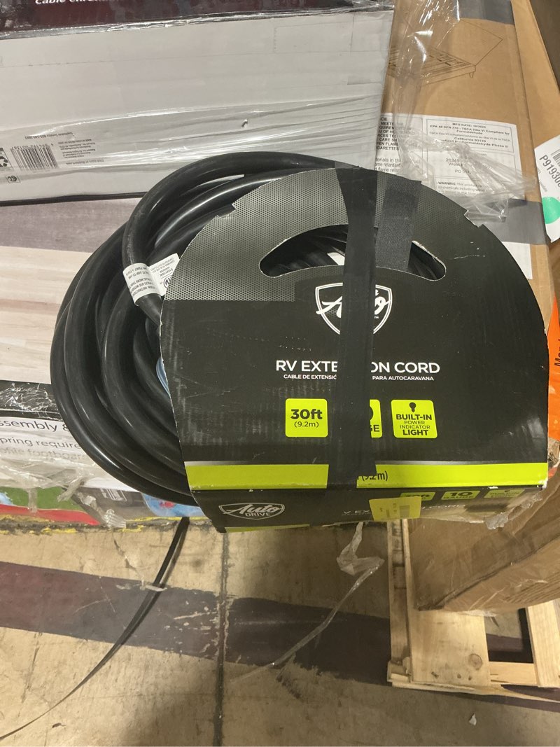 Condition photo showing Good Condition for autodrive 10/3 stw 30 amps rv extension cord with lighted end, 30-feet, black