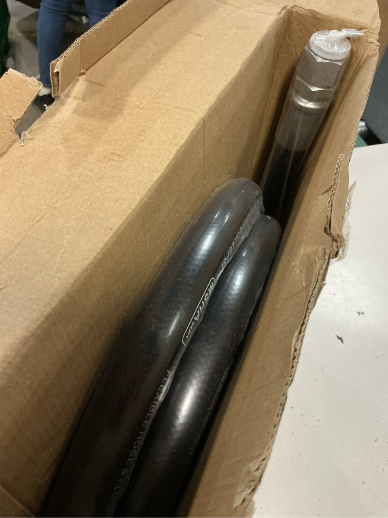 Condition photo showing New/Like New for haichy 26711-06-06-12 hydraulic hose swivel assembly 3/8" hydraulic hose with female jic x female jic, 12" long, 4785 psi 26711-06-06-12-g