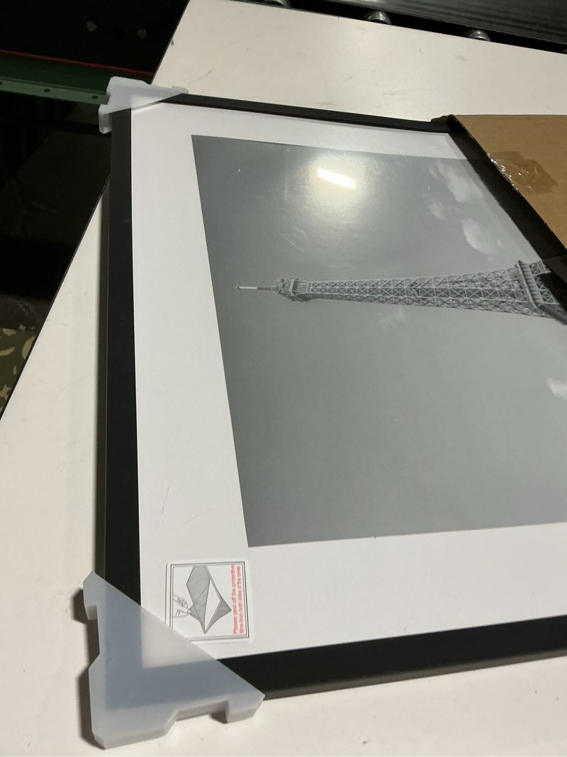 Condition photo showing As Is for upsimples 20x24 Picture Frame, Display Pictures 16x20 with Mat or 20 x 24 Without, Wall Hanging Poster Frames, Black, 1 Pack Black 20x24