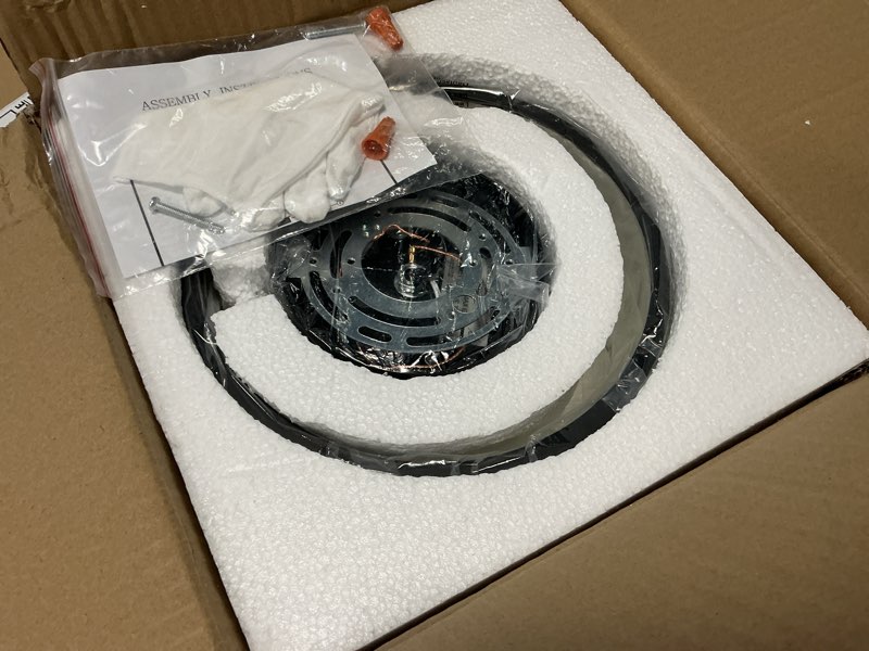 Condition photo showing Good Condition for zlepmlla glass ceiling light, black semi flush mount with hammered glass shade, farmhouse light fixture for hallway, bathroom, entryway, kitchen,living room black wave