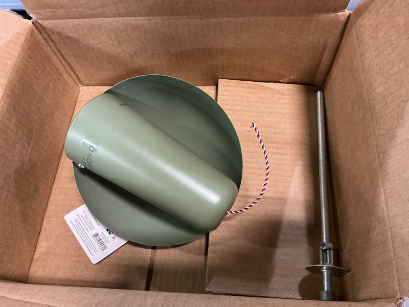 Condition photo showing Good Condition for better homes & gardens 12" green dome rechargeable led portable lamp with dimmable touch sensor