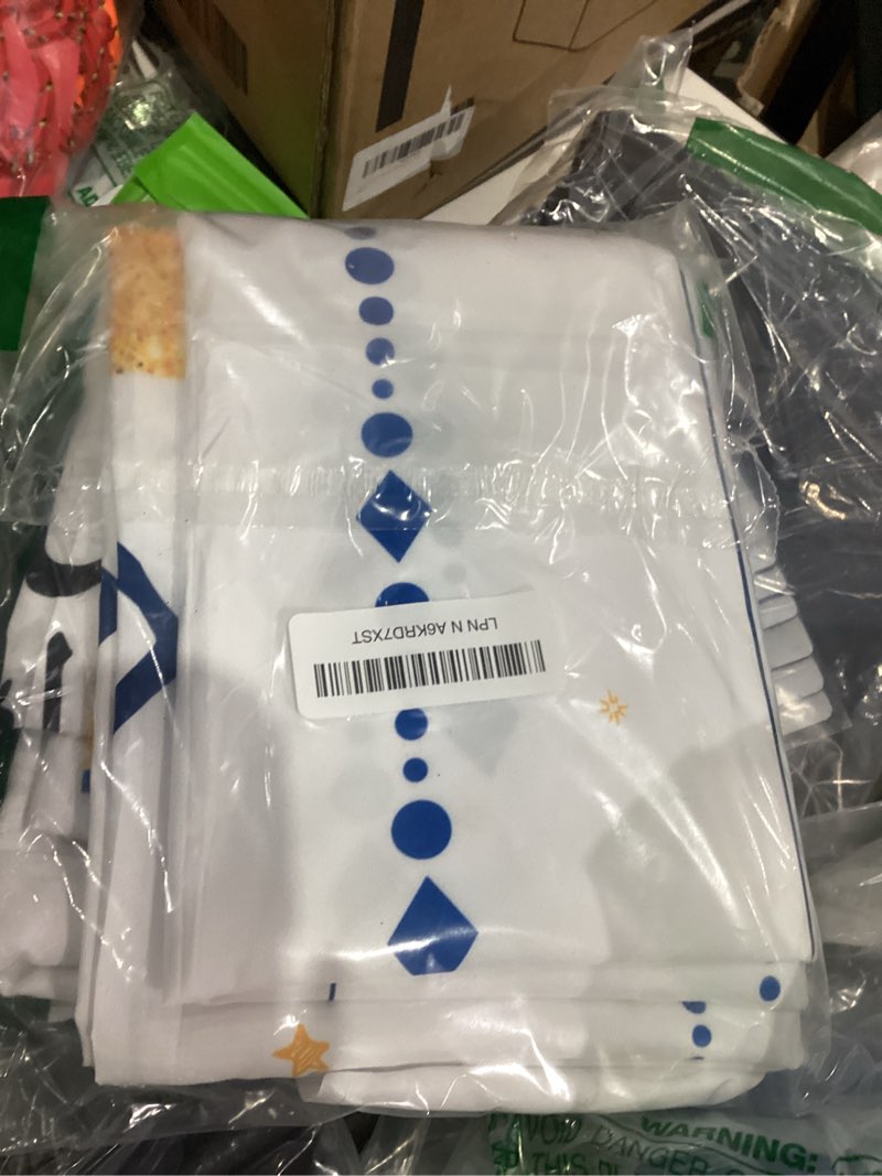 Condition photo showing New/Like New for Horaldaily Ramadan Rectangular Tablecloth 60×104 Inch, Eid Al Fitr Mubarak Washable Table Cover for Party Picnic Dinner Decor 60" x 104" (Rectangular) White